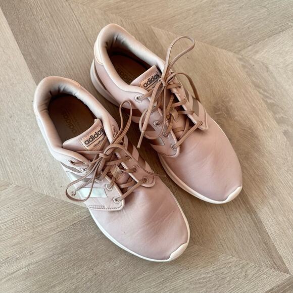 Adidas Womens Cloudfoam QT Racer DB1748 Pink Running Shoes Sneakers 10 - Picture 3 of 11